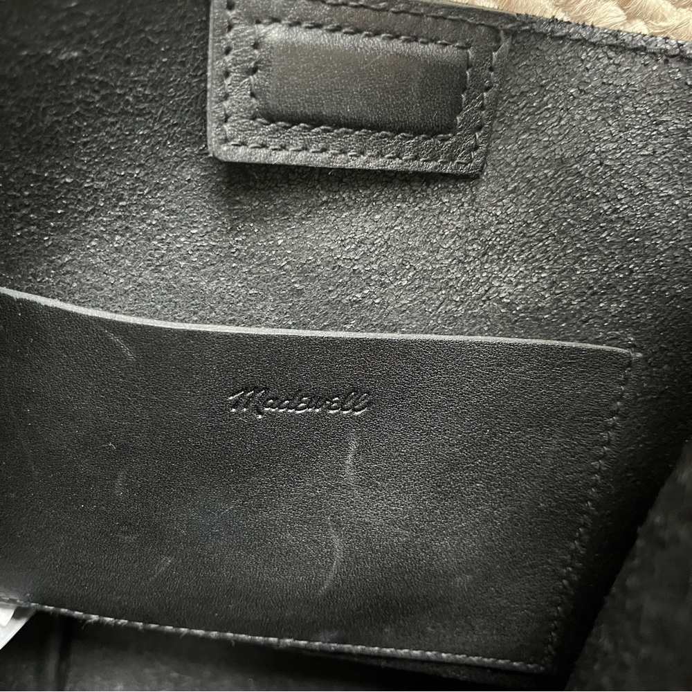 Madewell The Essential Mini Bucket Tote Crossbody Black Leather - Picture 9 of 14
